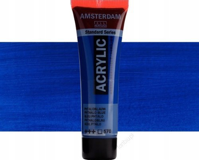 Bojë akrilike Royal Talens Amsterdam, 20 ml, Phthalo Blue, blu