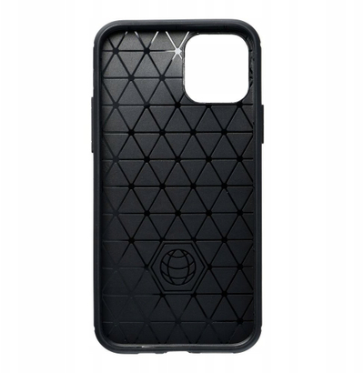 Këllëf telefoni Armored Carbon për Oppo Reno 12F 5G, silikon i butë, mbron anët, i zi