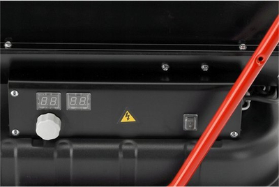 Ngrohës portativ me naftë Yato 30kW, me ventilator, me rrota, i zi