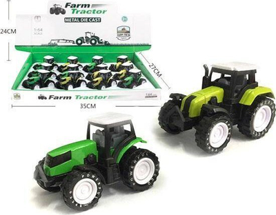Lodër traktor metal Artyk, 8 cm, për kalamaj 3+, jeshile