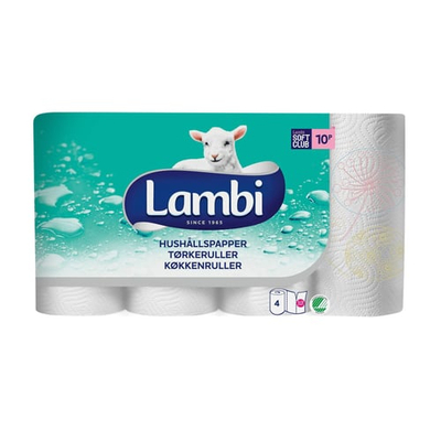 Letër kuzhine Lambi, 3 shtresa, 20 rrotulla, e bardhë