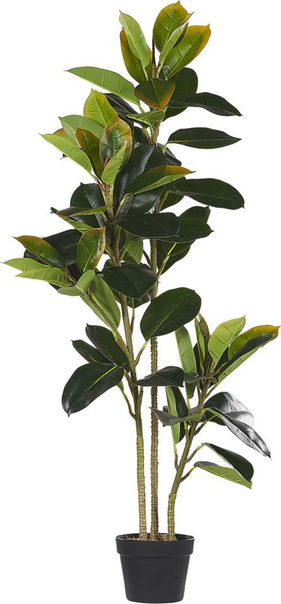 Bimë artificiale Ficus Elastica, 134cm, në vazo, e zezë