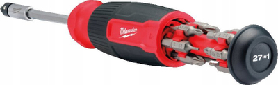 Kaçavidë Milwaukee 4932492808, multi bit 27 me 1, me zgjatues 1/4", e kuqe me të zezë