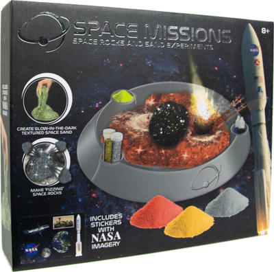 Set eksperimenti Nasa Space Missions, gurë dhe rërë të hënës, shkencor për kalamaj, që ndriçon në errësirë