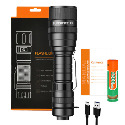 Elektrik dore Supfire F5, 1100lm, rreze 300m, i zi
