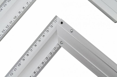 Këndore matëse alumini AWTools AW29811, 250mm, centimetra, argjendtë