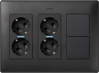 Kapak i zbrazët Kontakt-Simon Simon Connect S500, 50x50mm, IP20, gri grafit