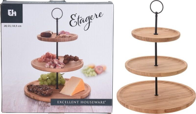 Pjatë me tre rende Excellent Houseware, e kaftë