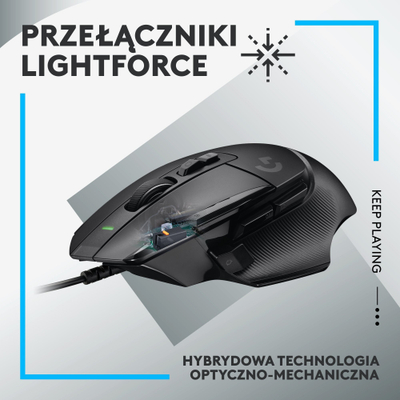 Set maus gaming Logitech G502 X me mousepad G640 SE, HERO sensor, për PC, i zi