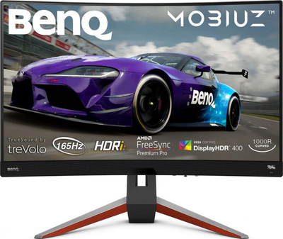 Monitor BenQ Mobiuz EX2710R (9H. LK9LB. QBE), 27", 165 Hz, WQHD, i zi/argjendtë