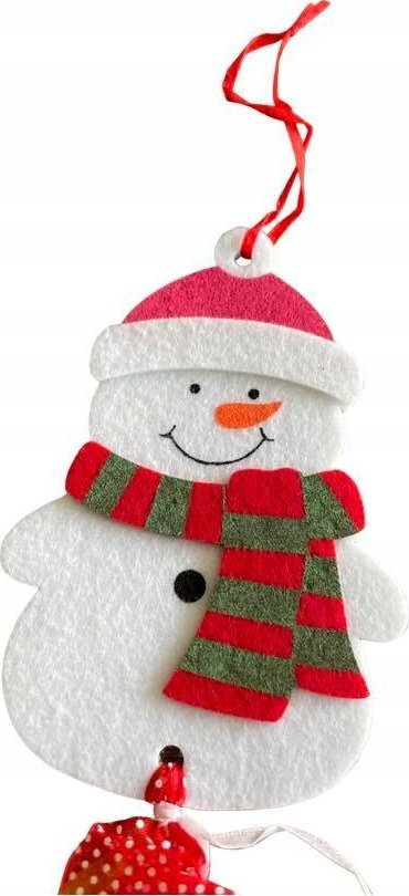 Set zbukurimi Craft with Fun, ornamente filci me ngjitje për Krishtlindje, 11 copë, me shumë ngjyra