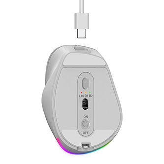 Mouse wireless Genius Ergo 9000S Pro, 2400DPI, optik, i bardhë kaltër
