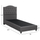 Shtrat Malena HM651.10, 90x200 cm, kadife gri