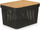 Kuti shumëpërdorimëshe Kinvara, 35.7 x 26.2 x 22 cm, set 4 copë, me kapak bambuje të zi