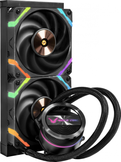 Ладилник за вода за процесор Valkyrie Dragonfang 240 ARGB, Intel AMD, 240 mm, црн