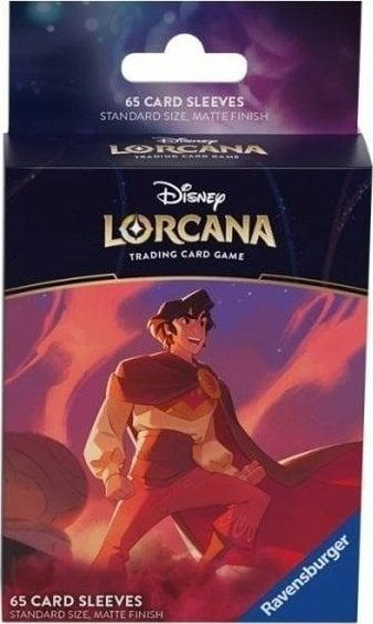 Këllëfe letra lojrash Disney Lorcana Aladdin, 65 copë, përfundim mat, shumëngjyrëshe