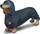 Figurë qen Collecta Dachshund, lodër koleksioni, shumëngjyrëshe