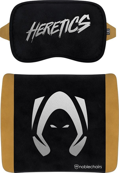 Сет гејминг перници noblechairs Memory Foam Heretics Edition, ергономски, мемори пена, црн