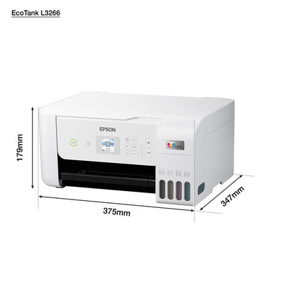 Printer multifunksional Epson EcoTank L3266, Inkjet A4, Wi‑Fi, i bardhë
