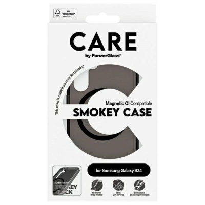 Mbulesë telefoni PanzerGlass CARE Case, MagSafe, për Samsung S24, e zezë smokey