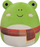 Lodër pelushi Squishmallows Wendy SQCR04581, 12\", bretkosë jeshile me shall me kuadrata
