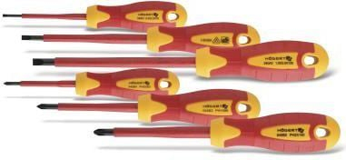 Сет изолирани штрафцигерки Högert Technik HT1S996, 6 парчиња, 1000 V, црвено жолти