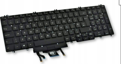 Tastierë laptopi Dell UK, anglisht UK, me numpad, e zezë