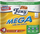 Letër higjienike Foxy Mega, 3 shtresa, 4 rrolla, e bardhë