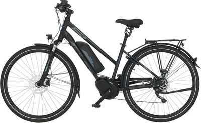 Biçikletë elektrike trekking Fischer Viator ETD 1861, 28", motor në mes, e zezë
