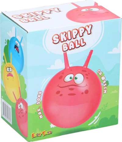 Top kërcyes Eddy Toys me brirë, 45 cm, rozë