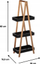 Raft banjo Natureo 3 kate, bambu dhe MDF, i zi
