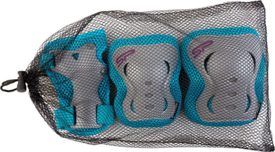 Set mbrojtëse për kyçet e dorës, bërrylit dhe gjurit Spokey Shield, L, i kaltër
