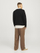 Pulovër Jack & Jones JJBrad Knit me qafë rrethore, ngjyrë e zezë