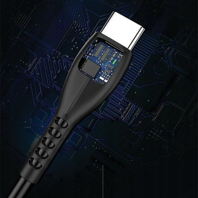 Kabllo karikimi Awei CL-115T USB në USB-C, 1m, 2.4A, e zezë