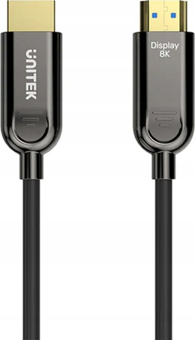 Kabllo optik HDMI Unitek AOC 2.1, 8K 120Hz, 60m, e zezë