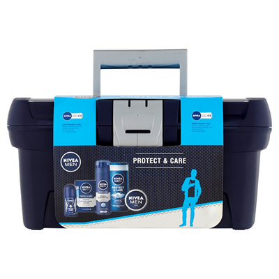 Set Nivea Men Protect & Care, losion pas rrojës 100 ml + krem 150 ml + antiperspirant 50 ml + xhel dushi 250 ml