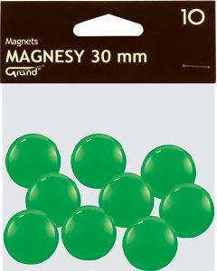 Magnet Grand, 30mm, 10 copë, të gjelbra