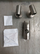 Set dushi WENKO Young, shinë 66 cm, çelik inox, argjend mat