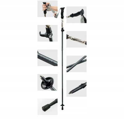 Shkop trekking Qunature Nordic Walking, alumini, 110 130 cm, kafe