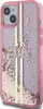 Futrollë Guess Liquid Glitter Gold Stripes për iPhone 15, Hardcase, rozë