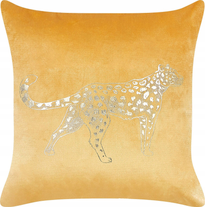 Set me jastëkë dekorativë Beliani MARULA, 45 x 45 cm, kadife, mustard e verdhë