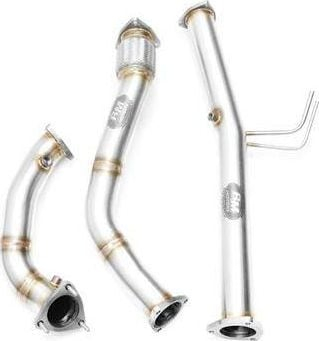 Downpipe shkarkimi për Audi A4 2.7 3.0 TDI, çelik inoks, diametër 63.5 mm, argjendtë