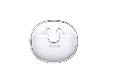 Kufje wireless Usams TWS BU Series BHUBU01, Bluetooth 5.1, deri 30 orë bateri, të bardha