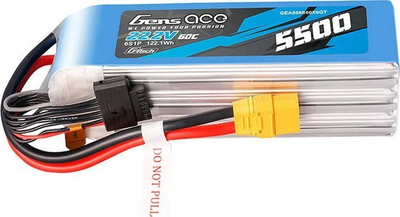 Bateri LiPo Gens Ace G-Tech 5500mAh, 22.2V 60C, XT90, blu