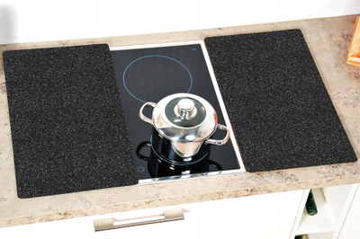 Set mbulesash universale për sobë Kesper Granite, xham sigurie, 2 copë, bardh e zi