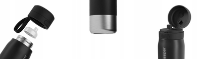 Shishe me filtër Wessper B2 Actitex Stainless Steel, 0.7L, çelik inox, e zezë