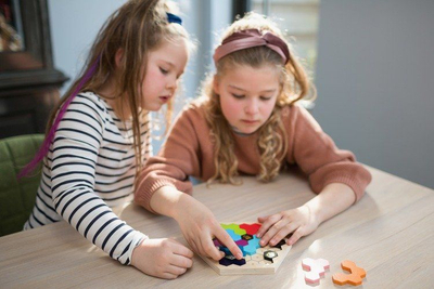 Lojë puzzle BS Toys Beezzz, 30 karta sfidash, edukative, shumëngjyrëshe