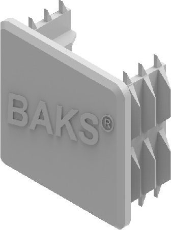 Kapak mbrojtës BAKS NOWPAL40x40SR, për profil alumini 40x40 mm, polietilen, argjend RAL9006