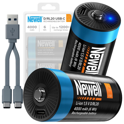 Bateri të rikarikueshme Newell USB-C 21700, 5000 mAh, set me 2 copa