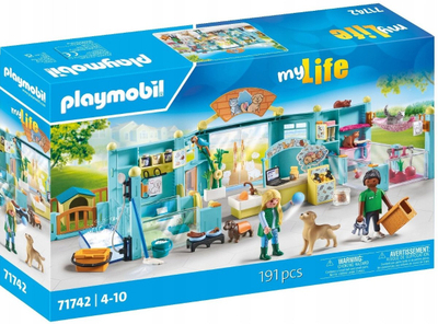 Set lodrash PLAYMOBIL My Life Animal Hotel 71742, 191 pjesë, për fëmijë 4 10 vjeç, shumëngjyrësh